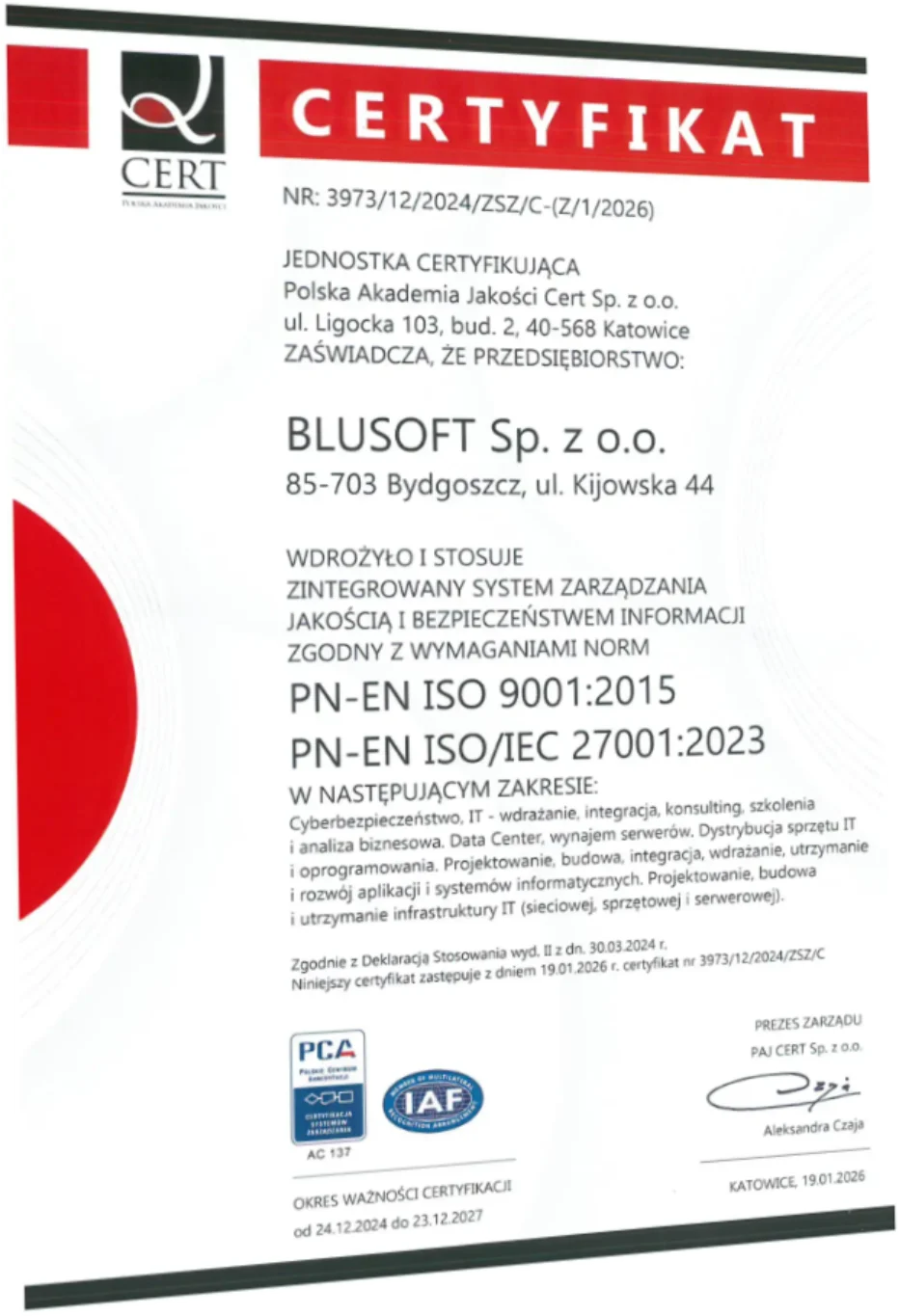 ISO Certification