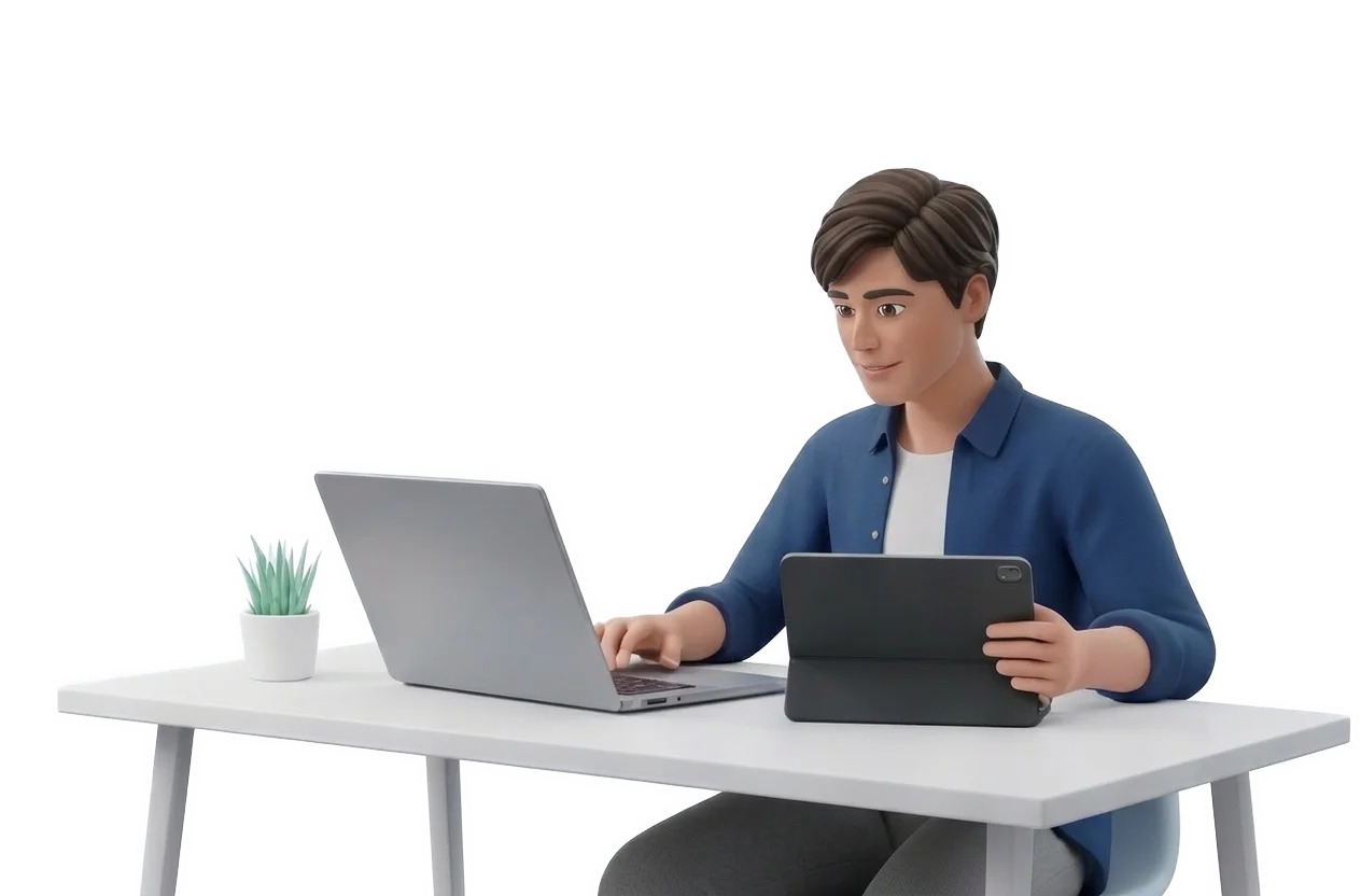 Osoba korzystająca z komputera